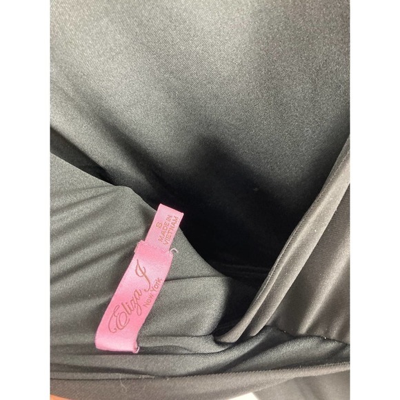 Eliza J Gathered Side Embellished Black Maxi Dress size 8 - Picture 5 of 5